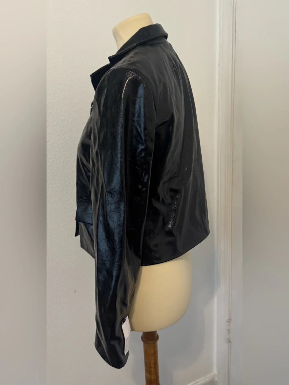 J Crew Shirt Jacket Faux Distressed Leather Short Blazer Chic Modern 2025 NWT 2
